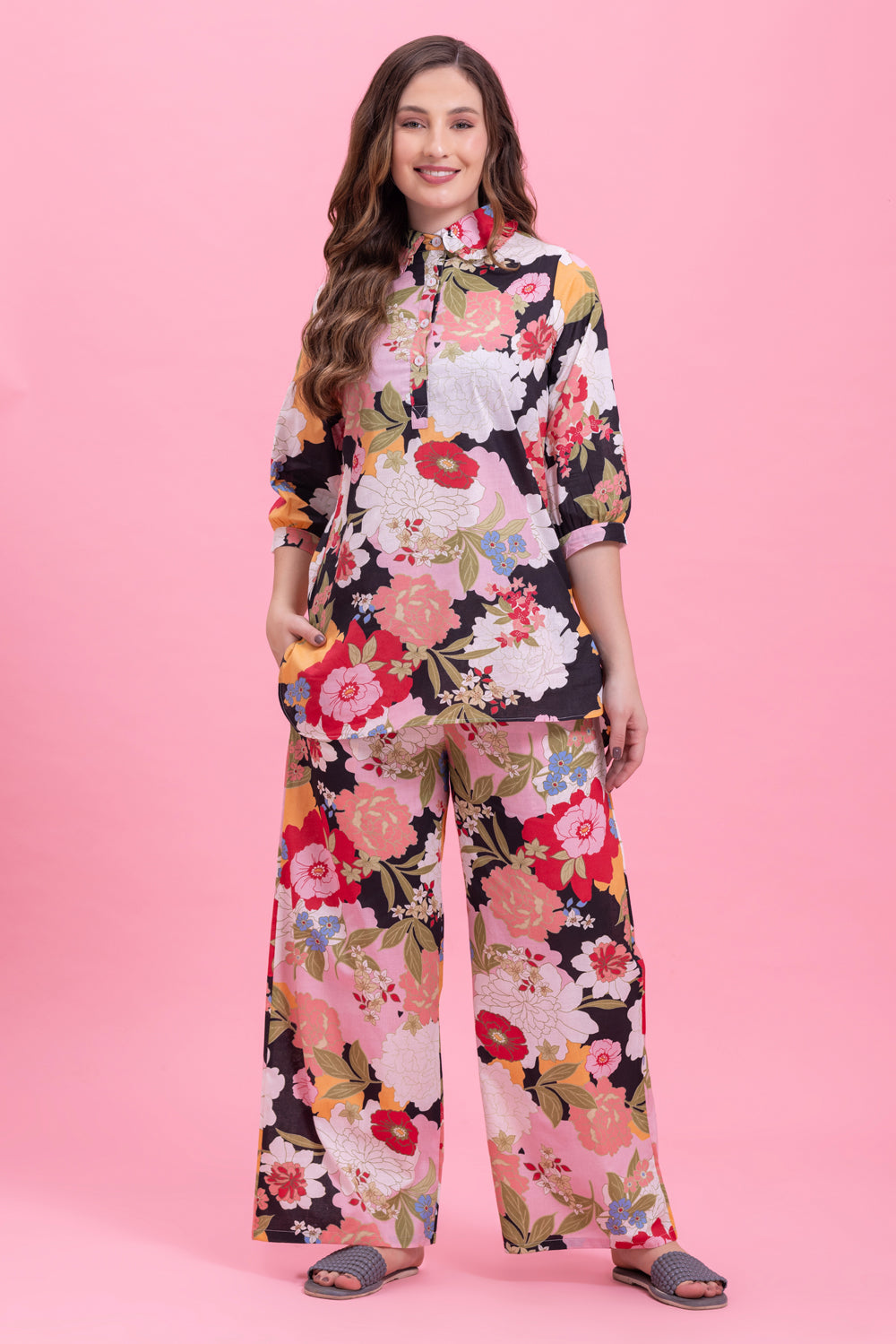 Floral Co-ord set in Cotton
