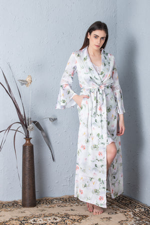 The Adriana chemise and long flowing robe night gown set Private Lives