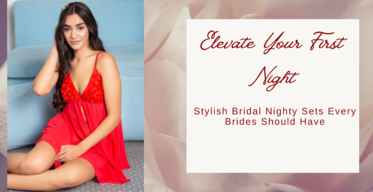 Red Bridal Nighty Set By Private Lives