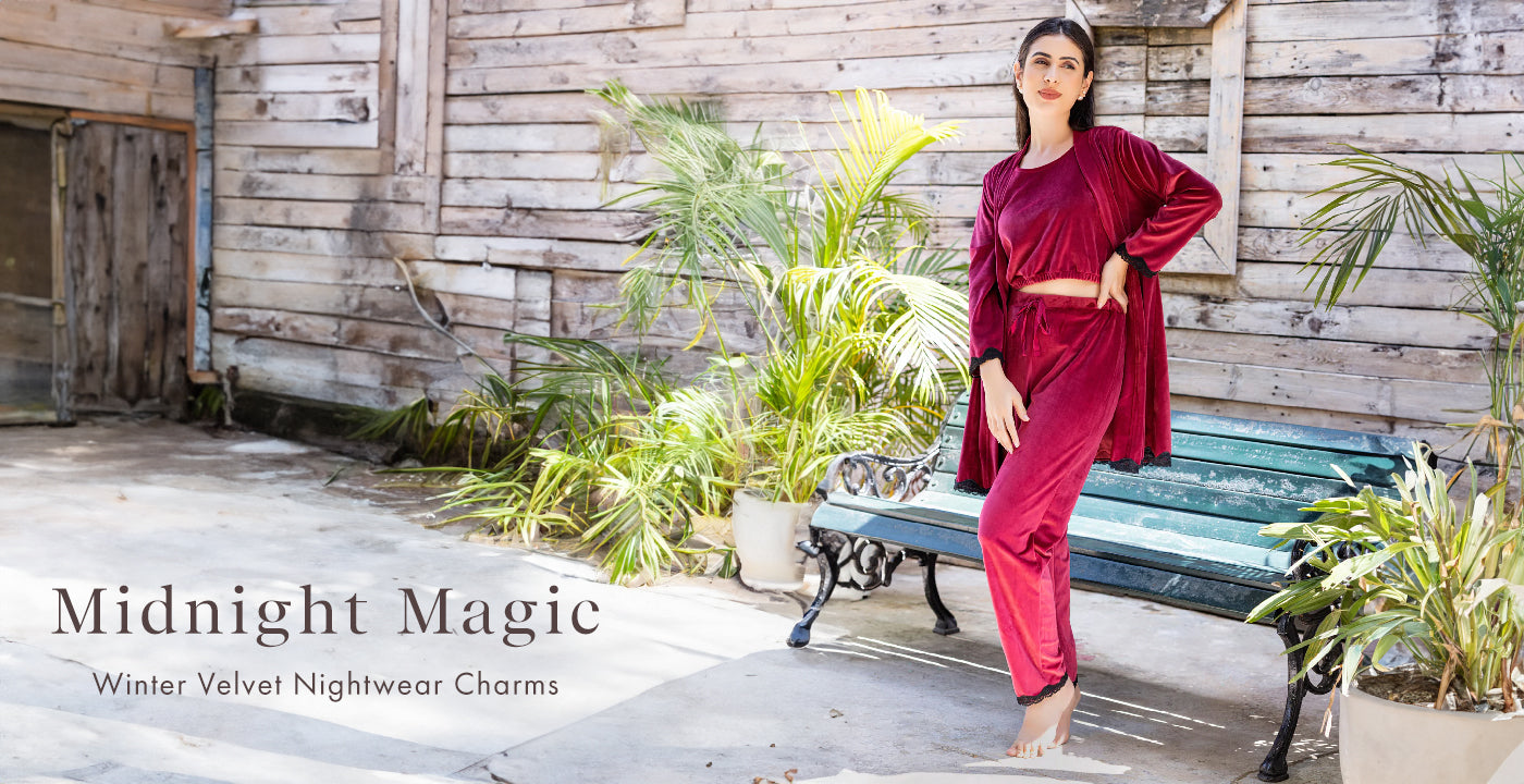 Midnight Magic: Winter Velvet Nightwear Charms