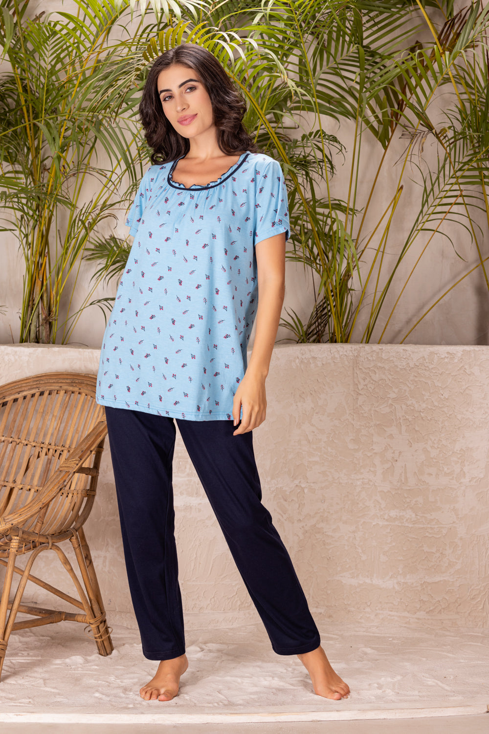 Women Silk Satin Short Sleeve Pajamas Sleepwear Baju Tidur Pyjamas Suit  Ladies Sleep Wear cloth Nightwear | Shopee Malaysia