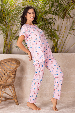 Pure cotton Summer night suit with Front buttons