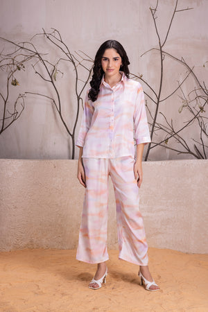 Crepe Satin Tye & Dye Co-ord Set
