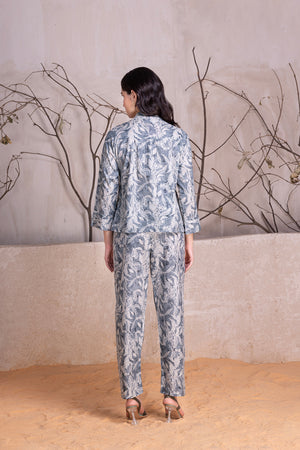 Blue Printed Cotton Co-ord Set