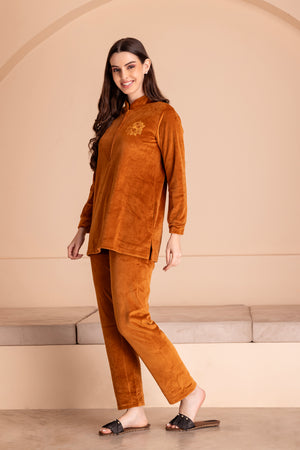 Velvet Pj set in bronze