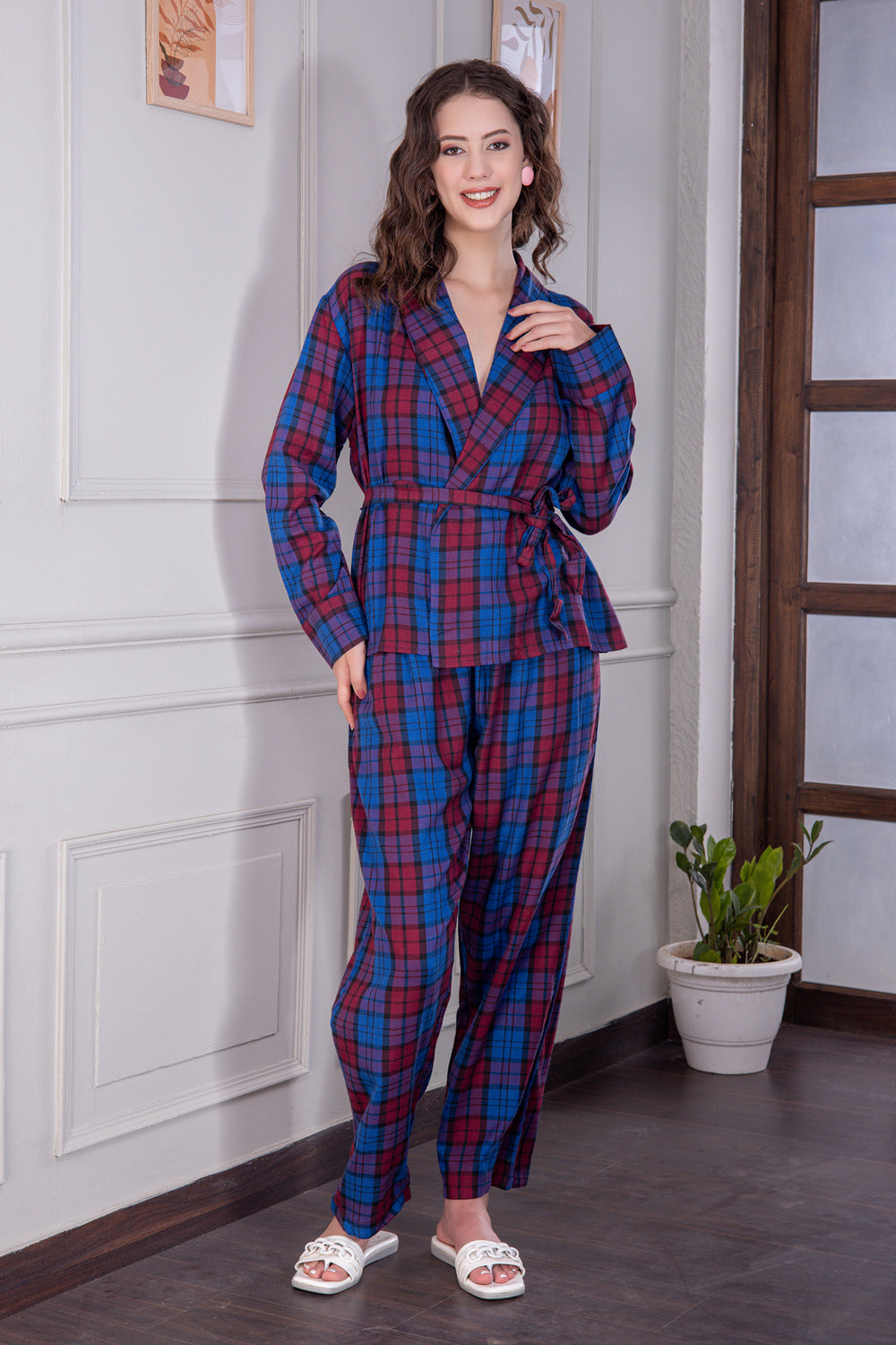 Co-ord set in cotton check