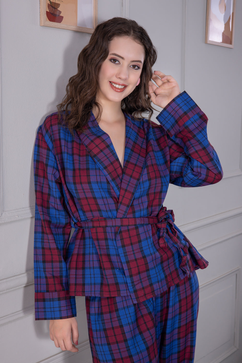 Co-ord set in cotton check