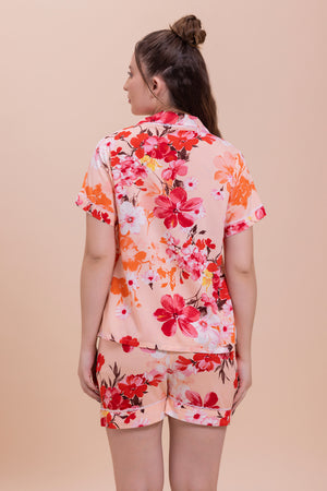 Summer Floral Shorts Set in cotton