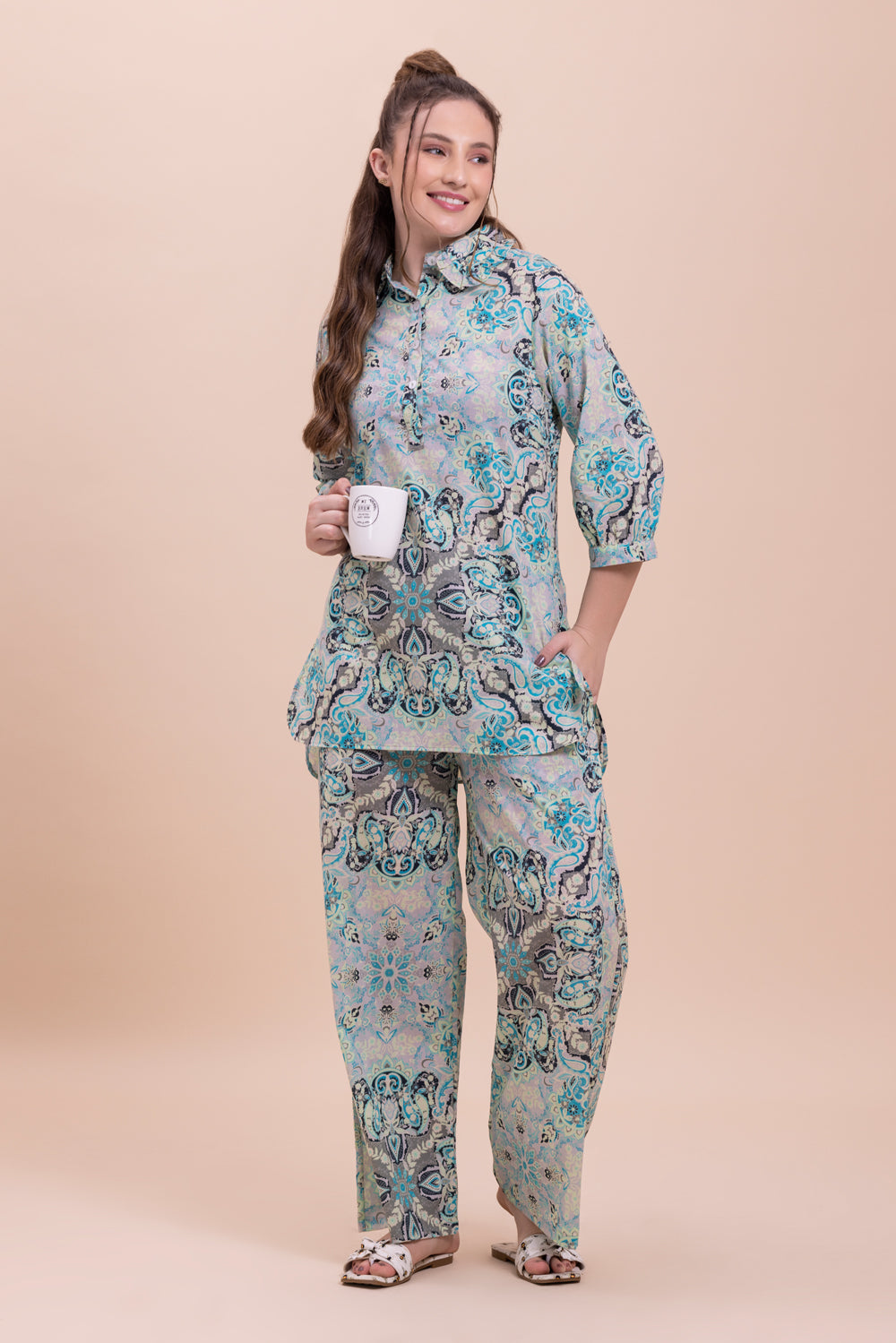 Printed Co-ord set in Cotton