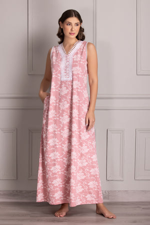 Pure Cotton Nightie with Lace detail