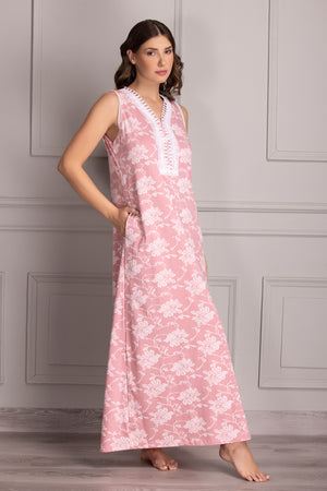 Pure Cotton Nightie with Lace detail
