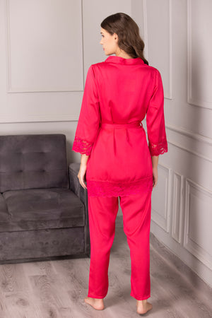 Satin Night suit with Robe