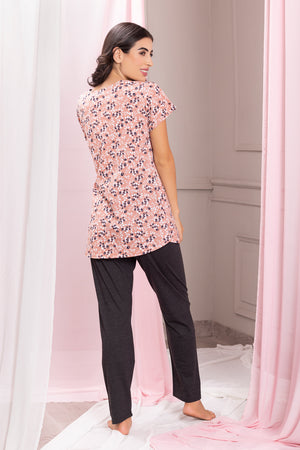 Floral Cotton Night suit