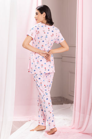 Floral Cotton Night suit