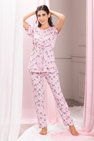 Floral Print Pajama set