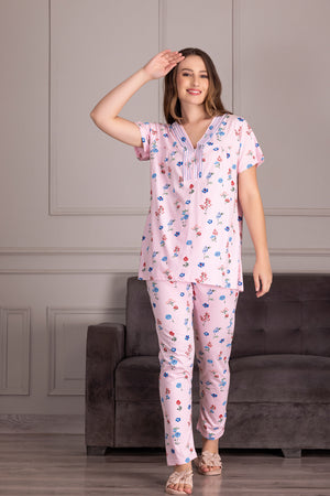 Pure cotton Floral Night suit
