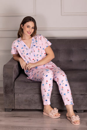 Pure cotton Floral Night suit