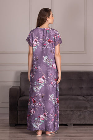 Digital print Satin Comfy Nighty