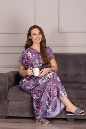 Digital print Satin Comfy Nighty