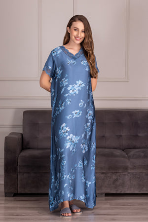 Floral Satin Nighty