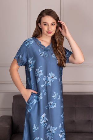 Floral Satin Nighty