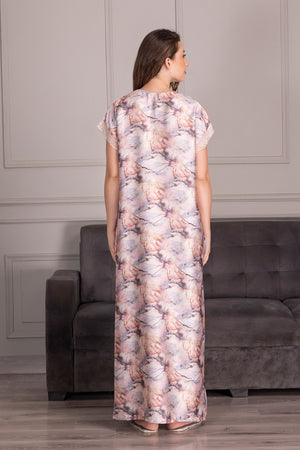 Printed Satin Nighty