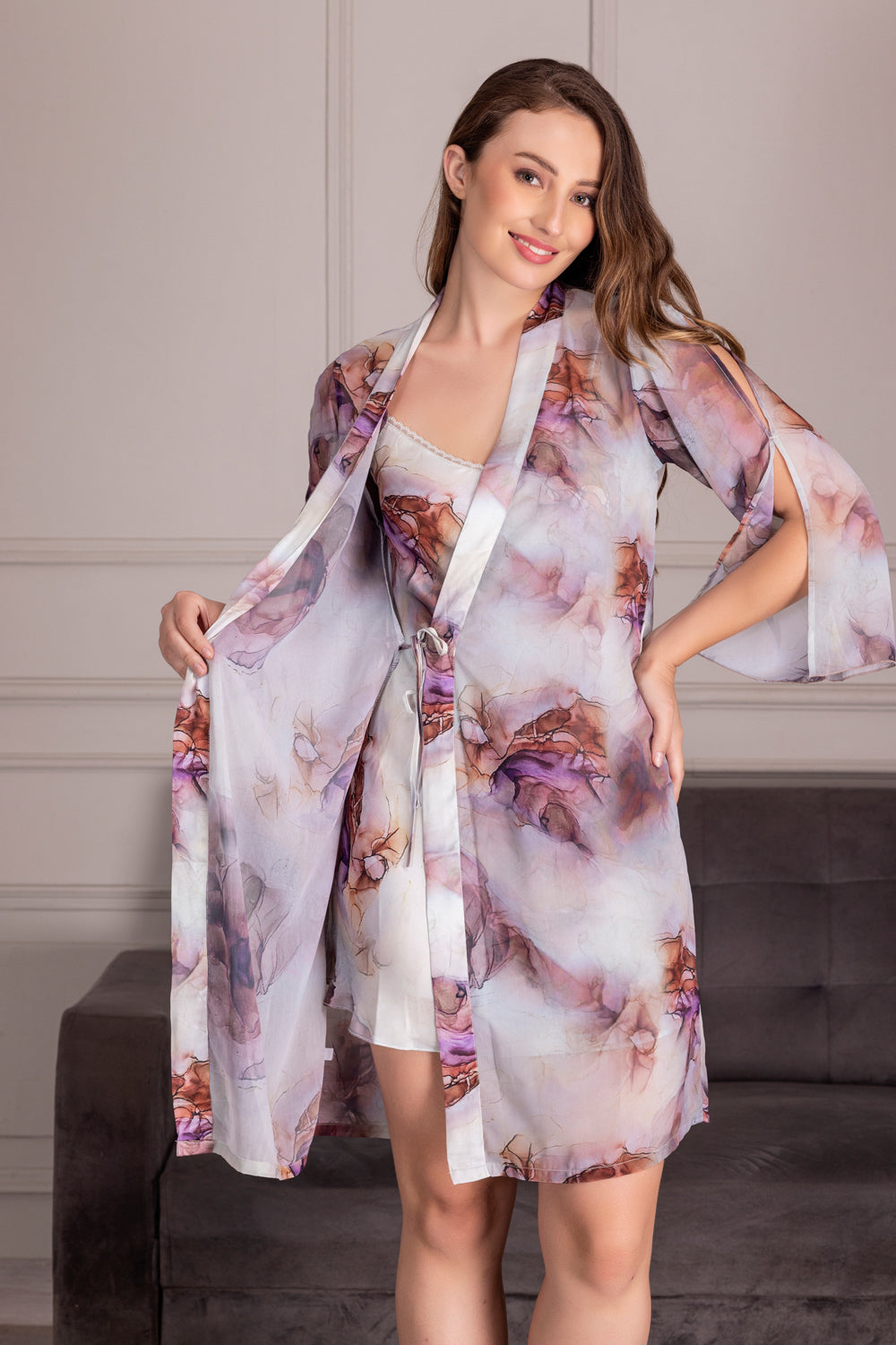 Satin Babydoll & Robe