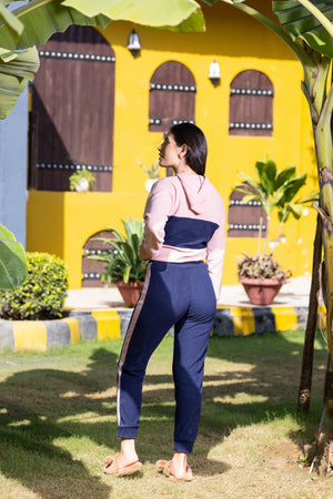 Color block track suit in polar