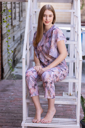 Printed Satin Co-ord set