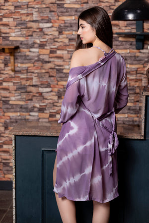 Tye & Dye Satin Nightgown set