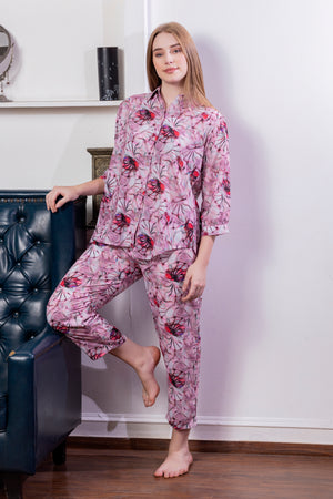 Co-ord set in Printed Satin