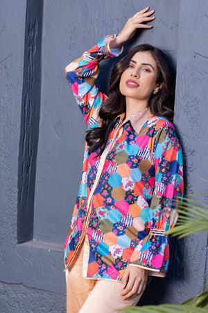 Floral Print Satin Co-Ord Set