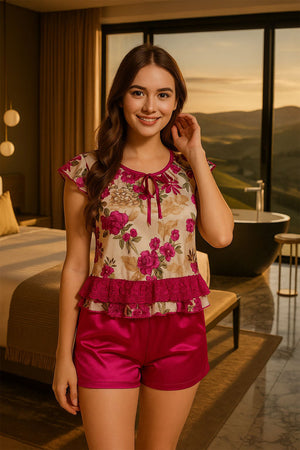 Voileta floral cami & shorts