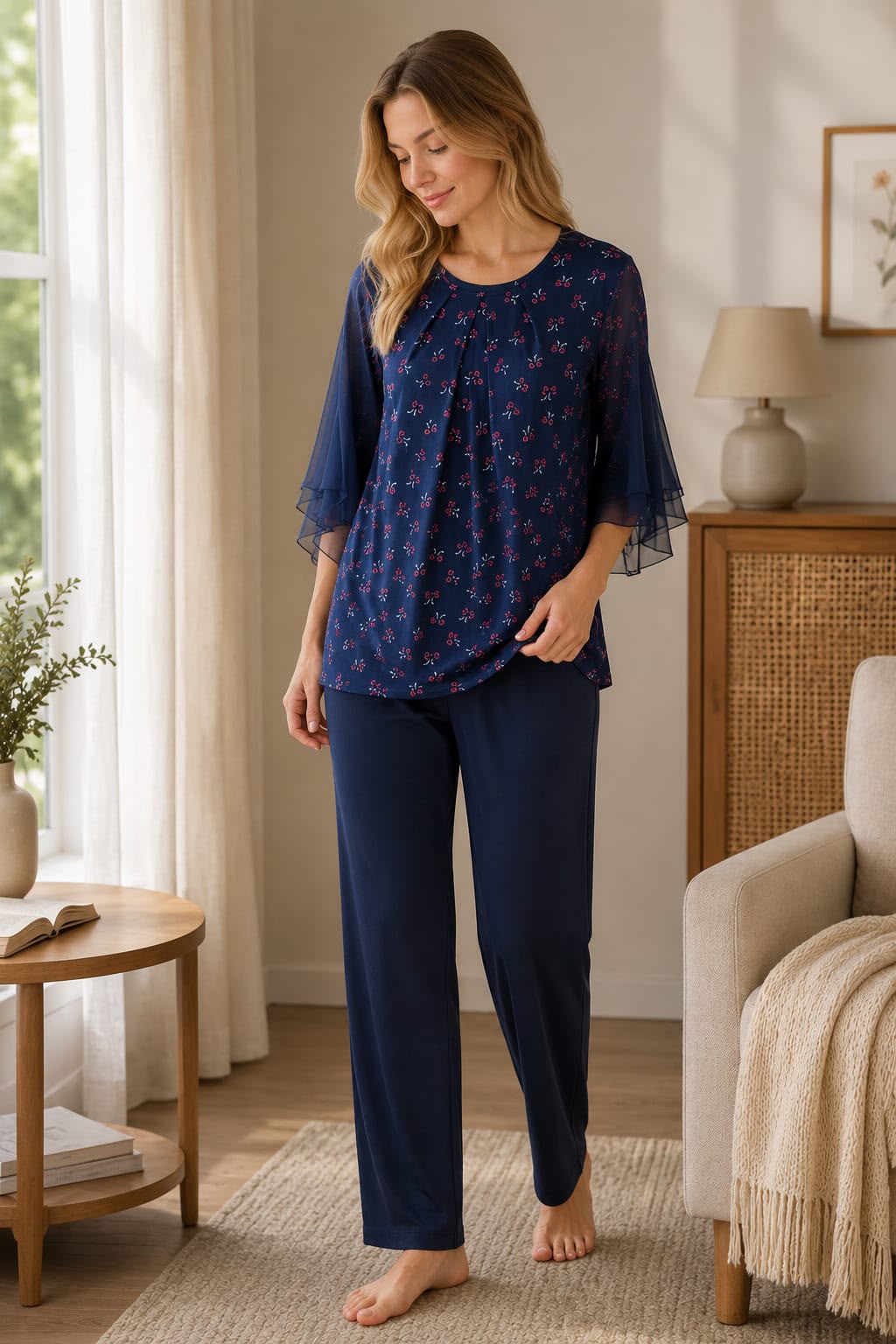 Midnight Grace Printed Lounge & Night Suit