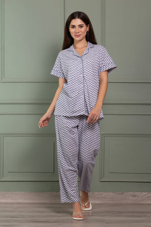 Classic collar pj set in Hosiery