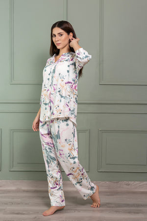 Pj set in Printed hosiery