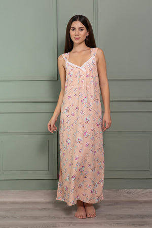 Cotton Nighty & Robe in floral print
