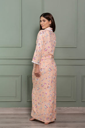 Cotton Nighty & Robe in floral print