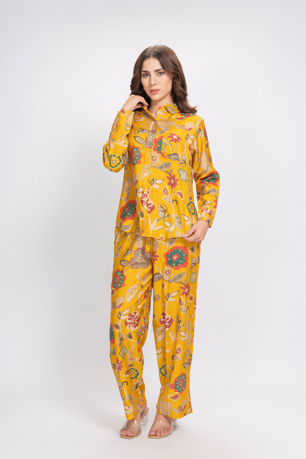 Co-ord set in embossed Rayon