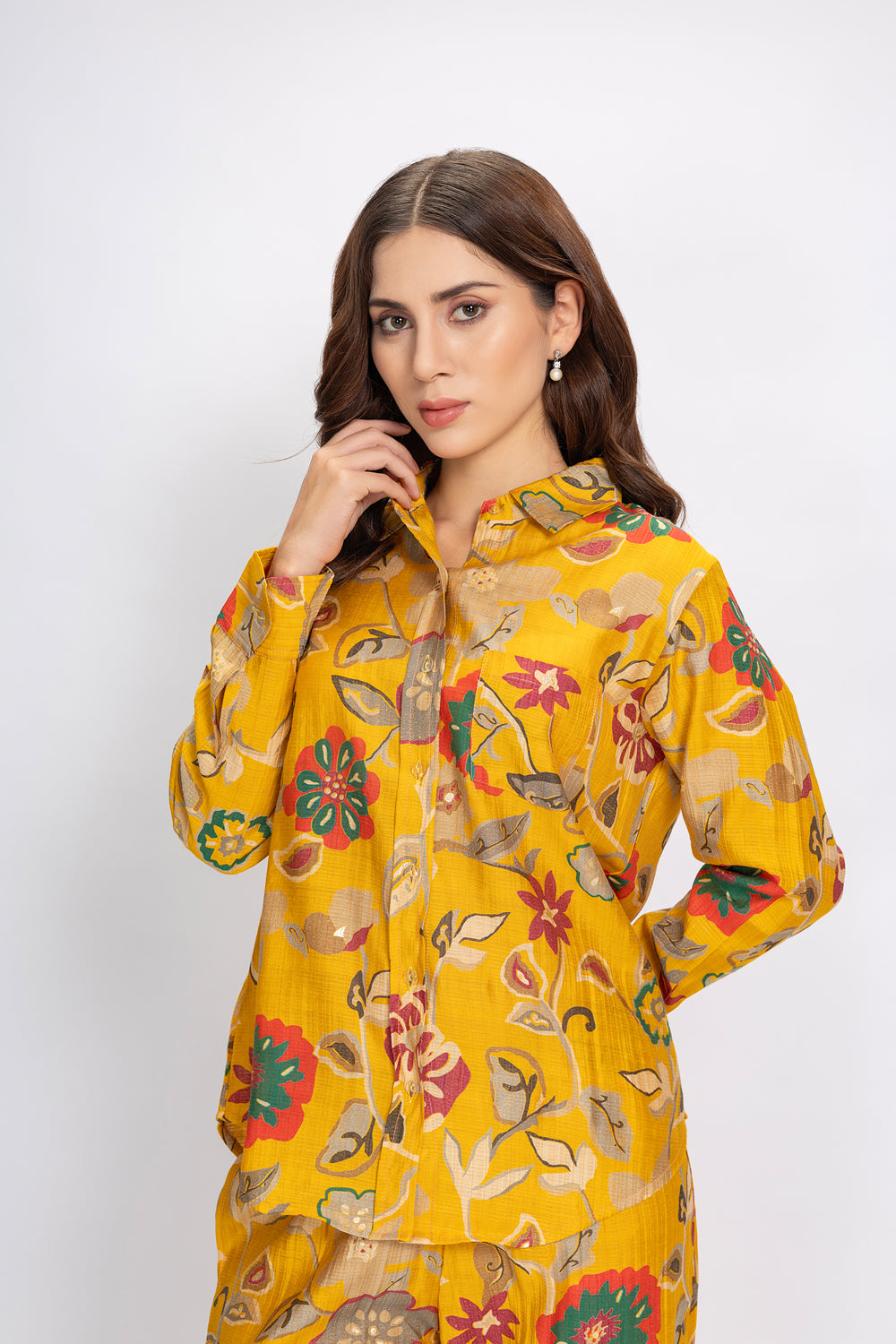 Co-ord set in embossed Rayon