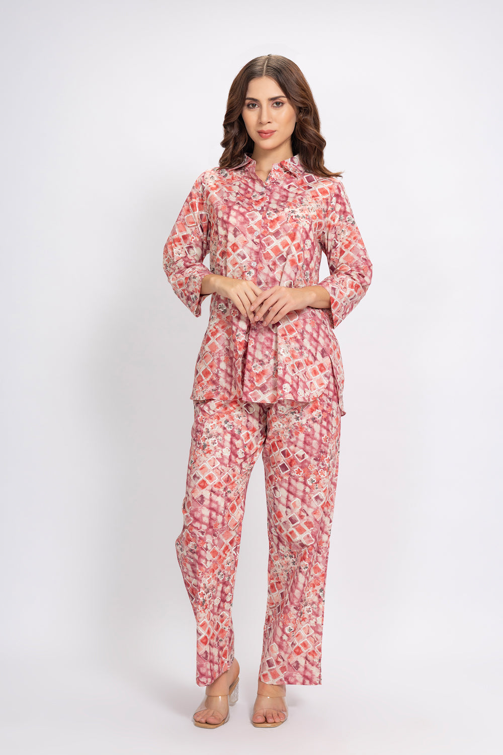 Co-ord set in in Fine Rayon