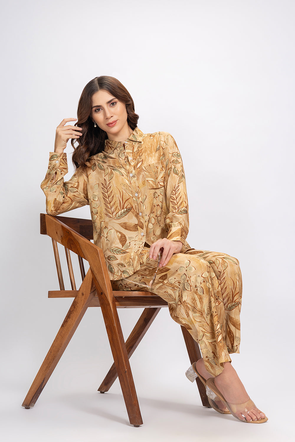 Co-ord set in embossed Rayon