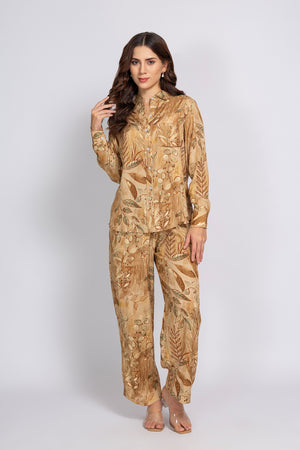 Co-ord set in embossed Rayon
