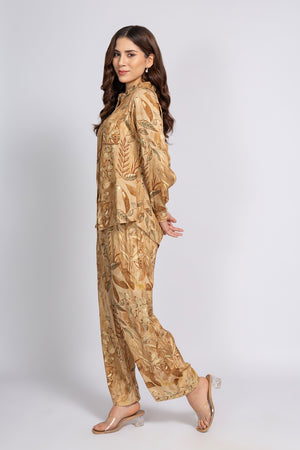 Co-ord set in embossed Rayon