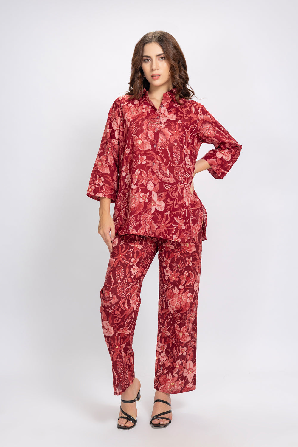 Co-ord set in Printed Rayon