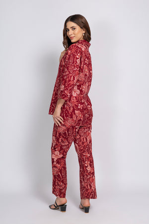 Co-ord set in Printed Rayon