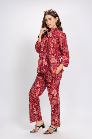 Co-ord set in Printed Rayon