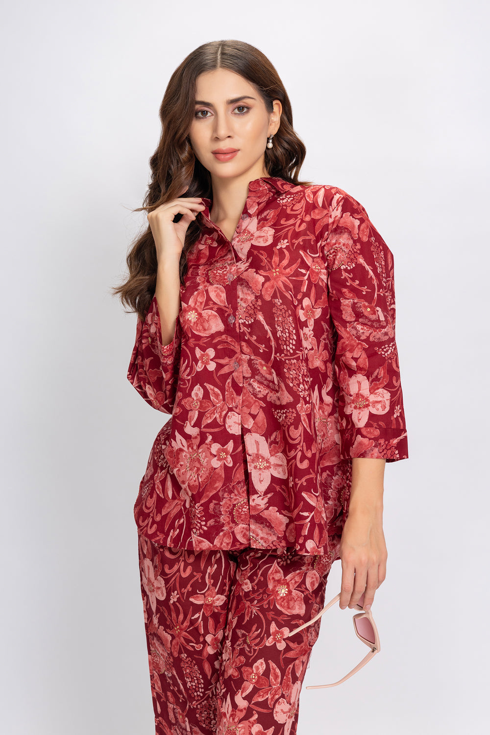 Co-ord set in Printed Rayon