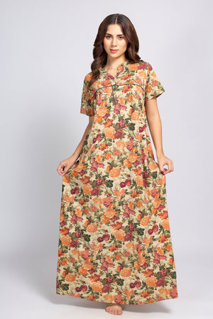 Floral Nighty in Hosiery
