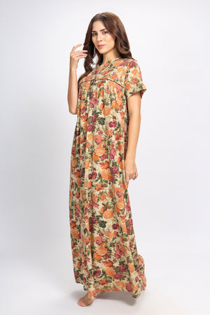 Floral Nighty in Hosiery